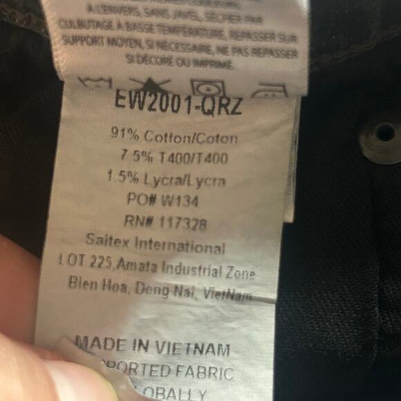 Edwin Women's Candice High Rise Skinny Leg Denim Jeans Washed Black 24 New - Picture 11 of 11